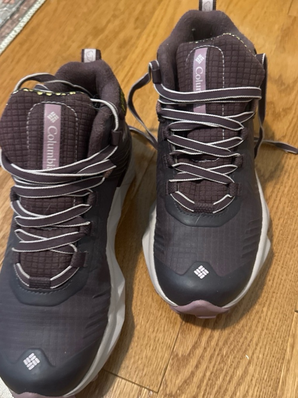 Columbia Women's Dark Purple and Pink Trail Sneakers